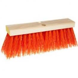 Weiler 70212 16" STREET BROOM W/ ORANGE POLYPROPYL