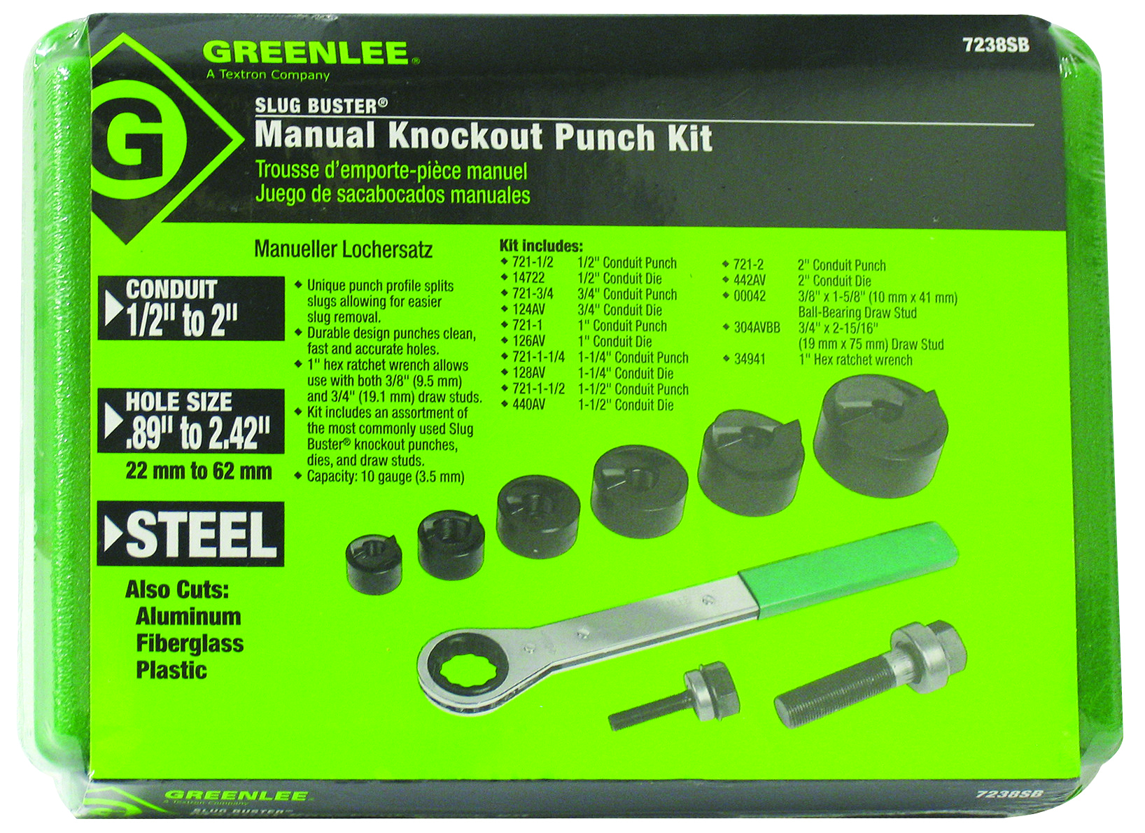 PUNCH & DIE SET, 1-2"-2"