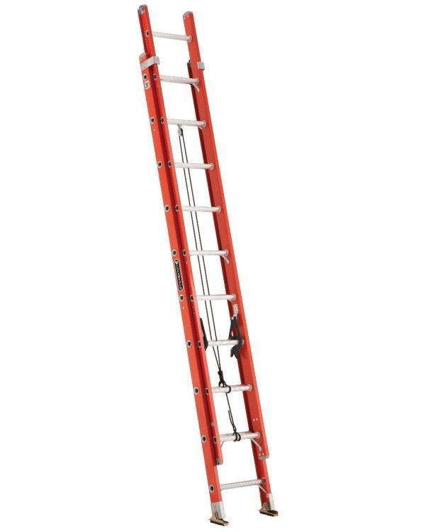 Louisville Ladder FE3220 20' Fiberglass Two Section Extension Ladder